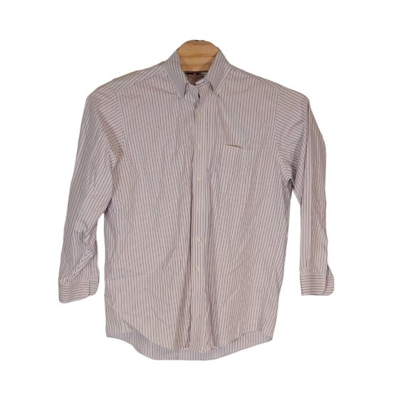 Brooks Brothers Long Sleeve Button Down White Striped Shirt Size 16-33 - Picture 1 of 6